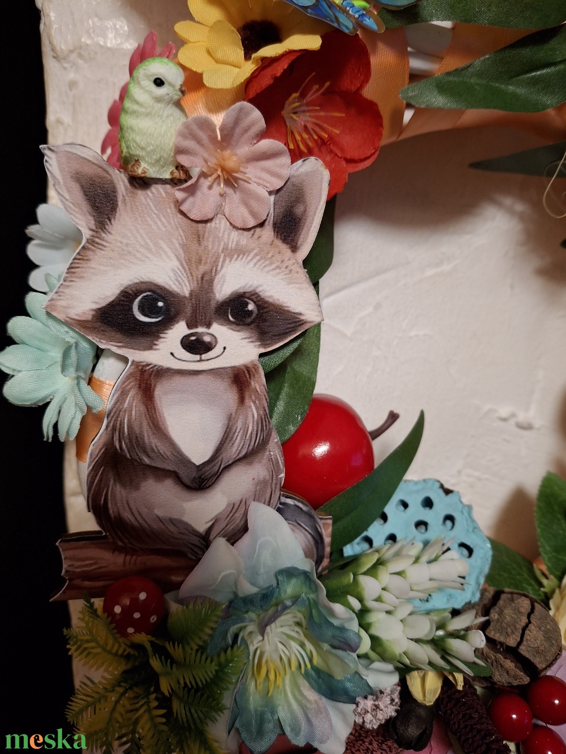 Mosómedve tavasszal - otthon & életmód - dekoráció - ajtó- és ablak dekoráció - ajtódísz & kopogtató - Meska.hu