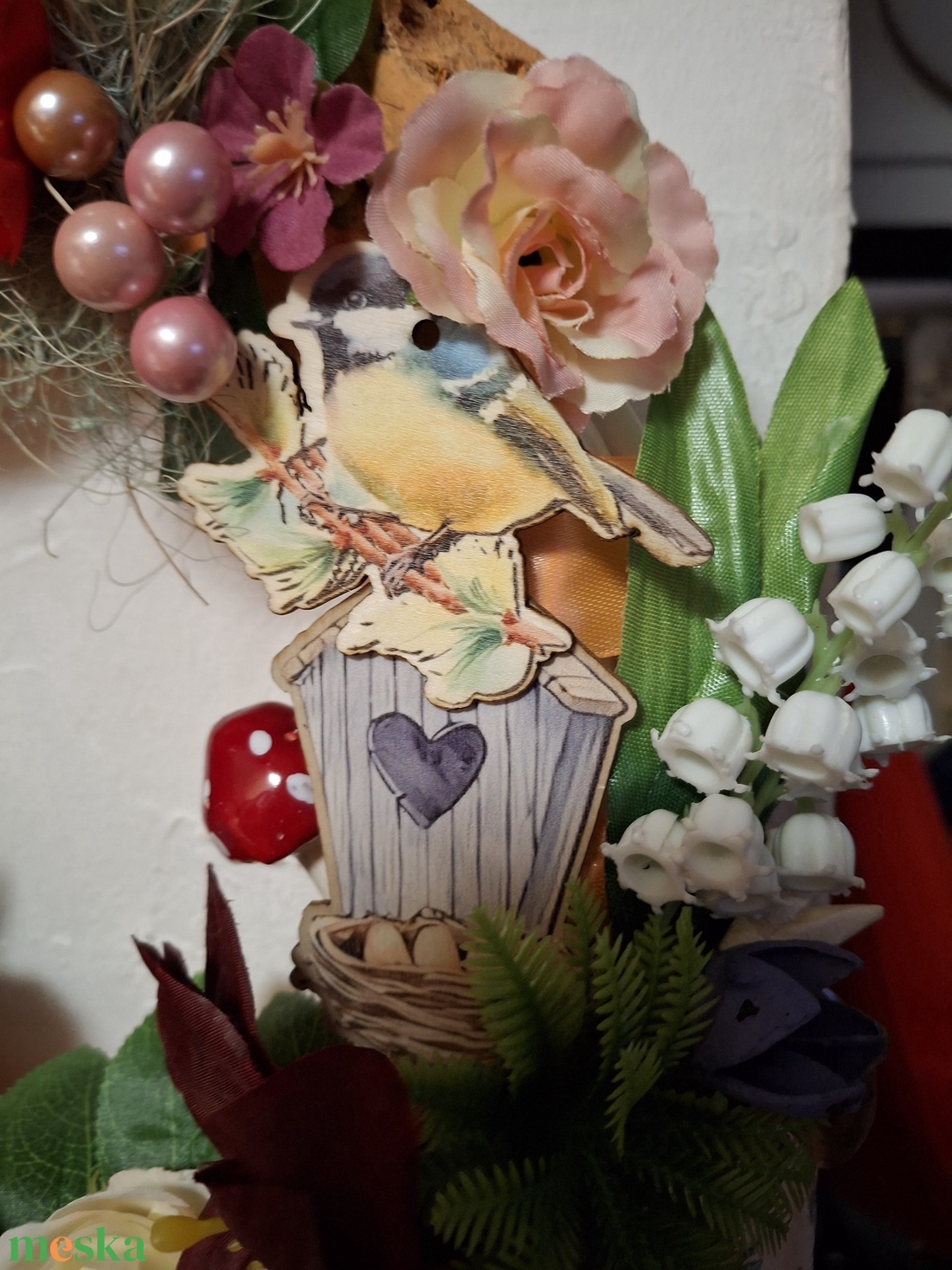 Mosómedve tavasszal - otthon & életmód - dekoráció - ajtó- és ablak dekoráció - ajtódísz & kopogtató - Meska.hu