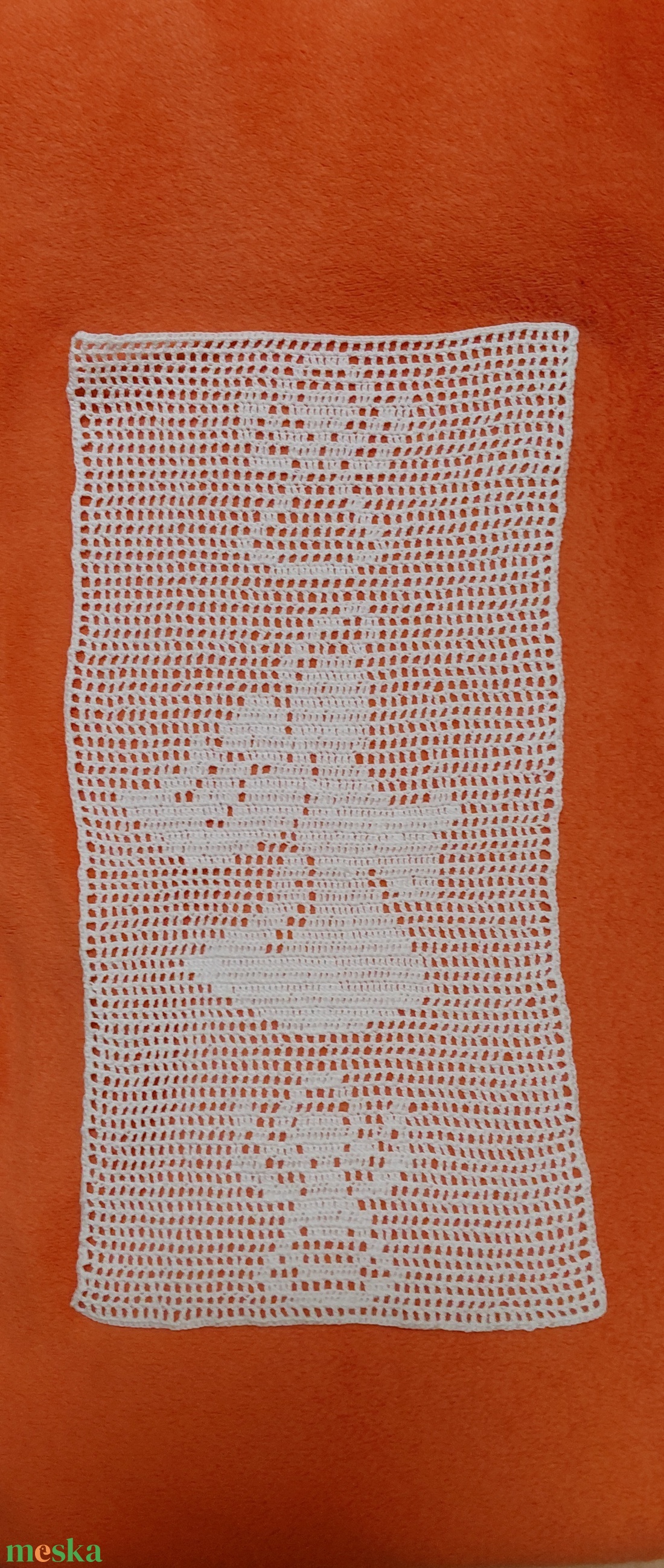 Angyalkás horgolt terítő - otthon & életmód - dekoráció - asztal és polc dekoráció - horgolt & csipketerítő - Meska.hu