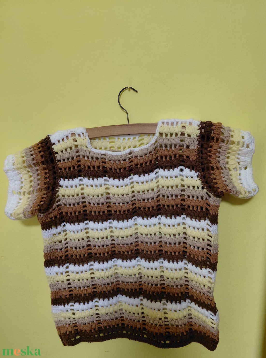 Horgolt női felső - ruha & divat - női ruha - póló, felső - Meska.hu