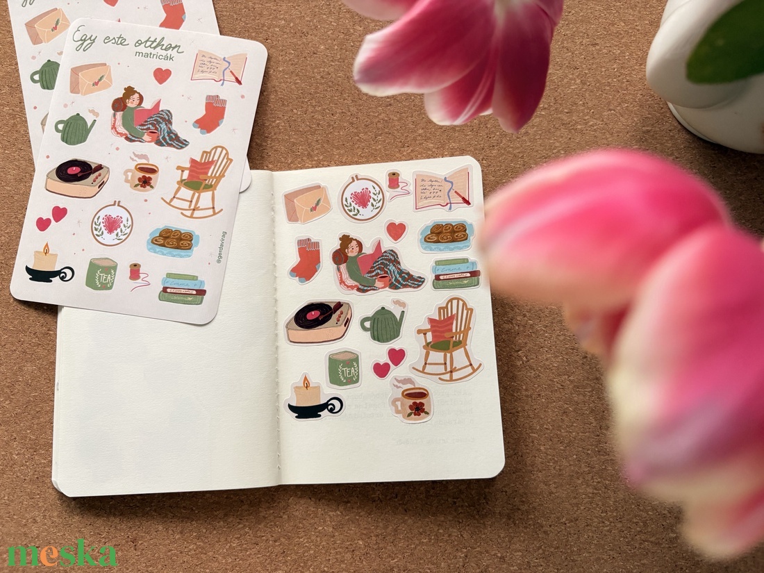 matricaív - Egy este otthon - otthon & életmód - papír, írószer - matrica, matrica csomag - Meska.hu