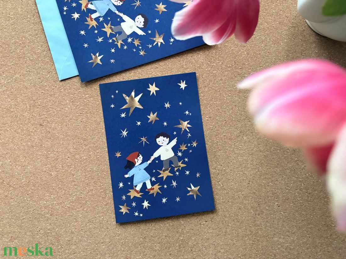 Tánc a tejúton - képeslap, print - művészet - grafika & illusztráció - egyéb rajzok - Meska.hu