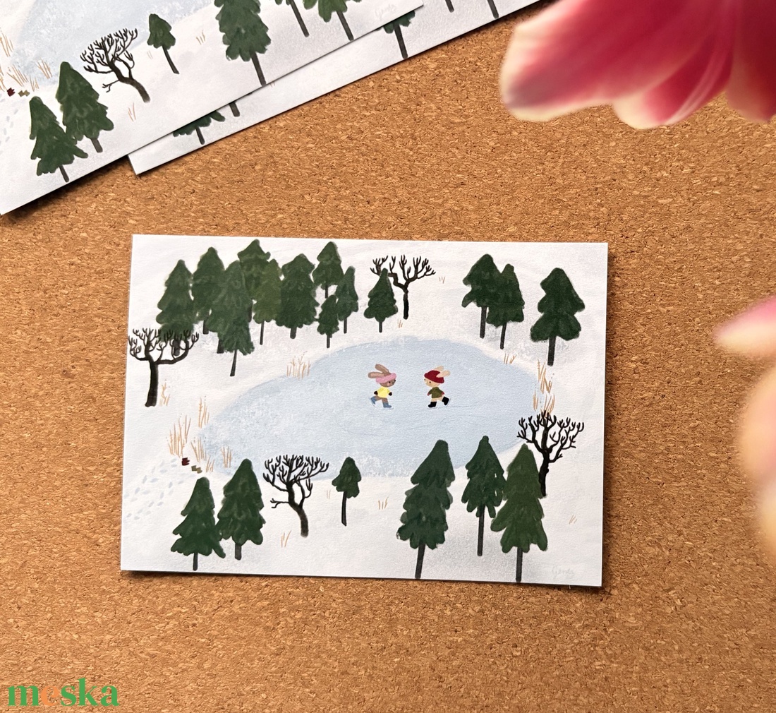 Korizó nyuszik - képeslap, print - művészet - grafika & illusztráció - egyéb rajzok - Meska.hu