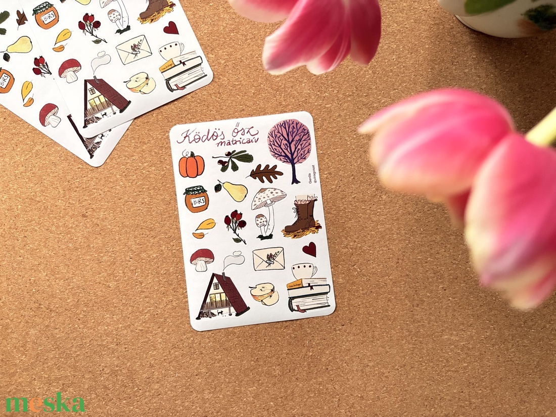 matricaív - Ködös ősz - kellékek & szerszámok - dekorációs kellékek - matricaív - Meska.hu