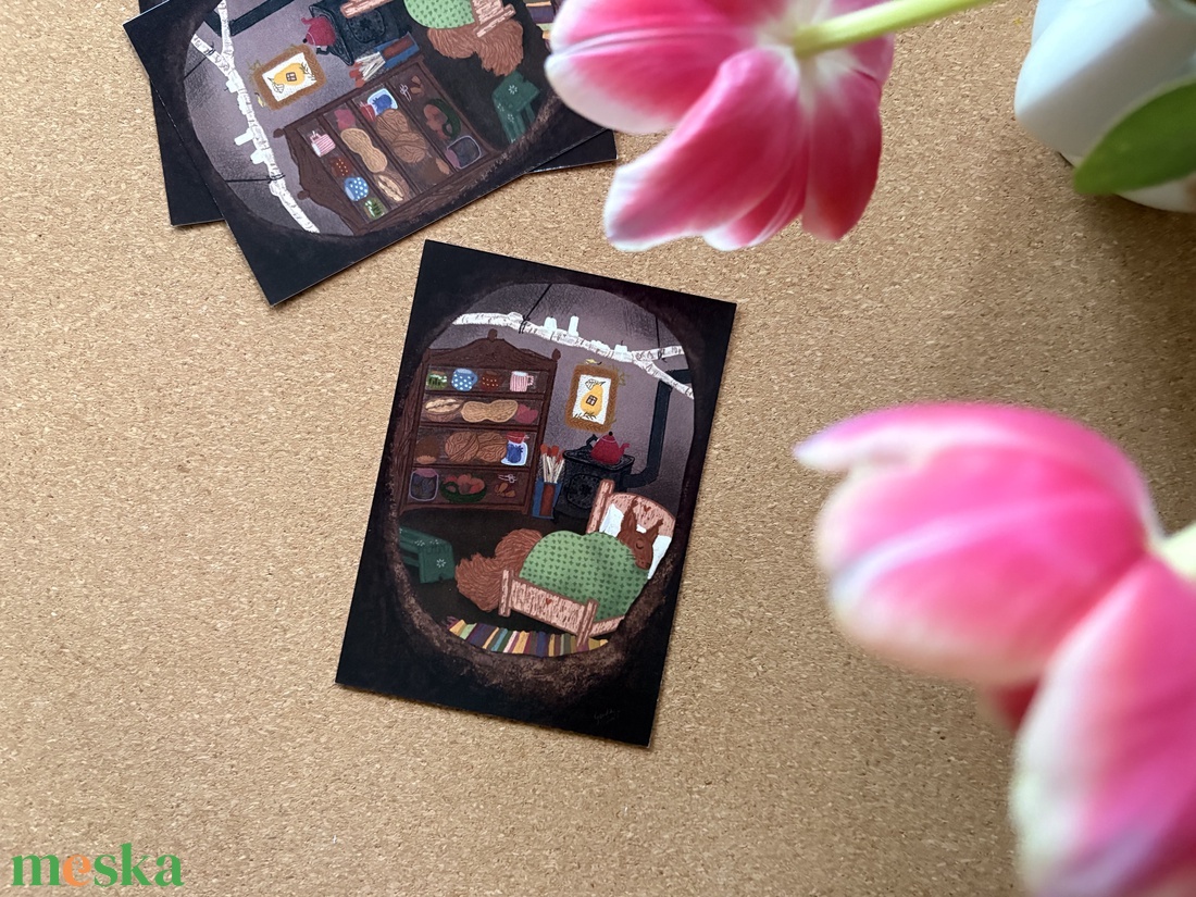 Mókuslak - képeslap, print - művészet - grafika & illusztráció - egyéb rajzok - Meska.hu