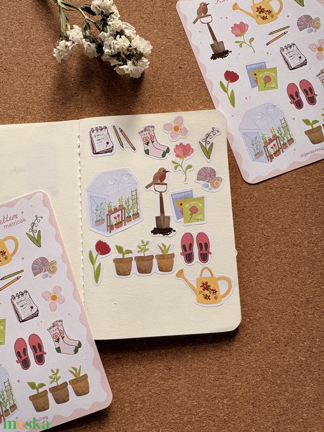 matricaív - Kiskertet kerteltem - otthon & életmód - papír, írószer - matrica, matrica csomag - Meska.hu