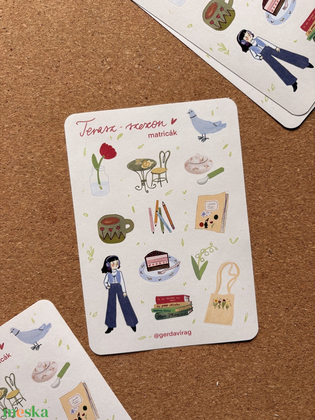 matricaív - Terasz szezon - otthon & életmód - papír, írószer - matrica, matrica csomag - Meska.hu