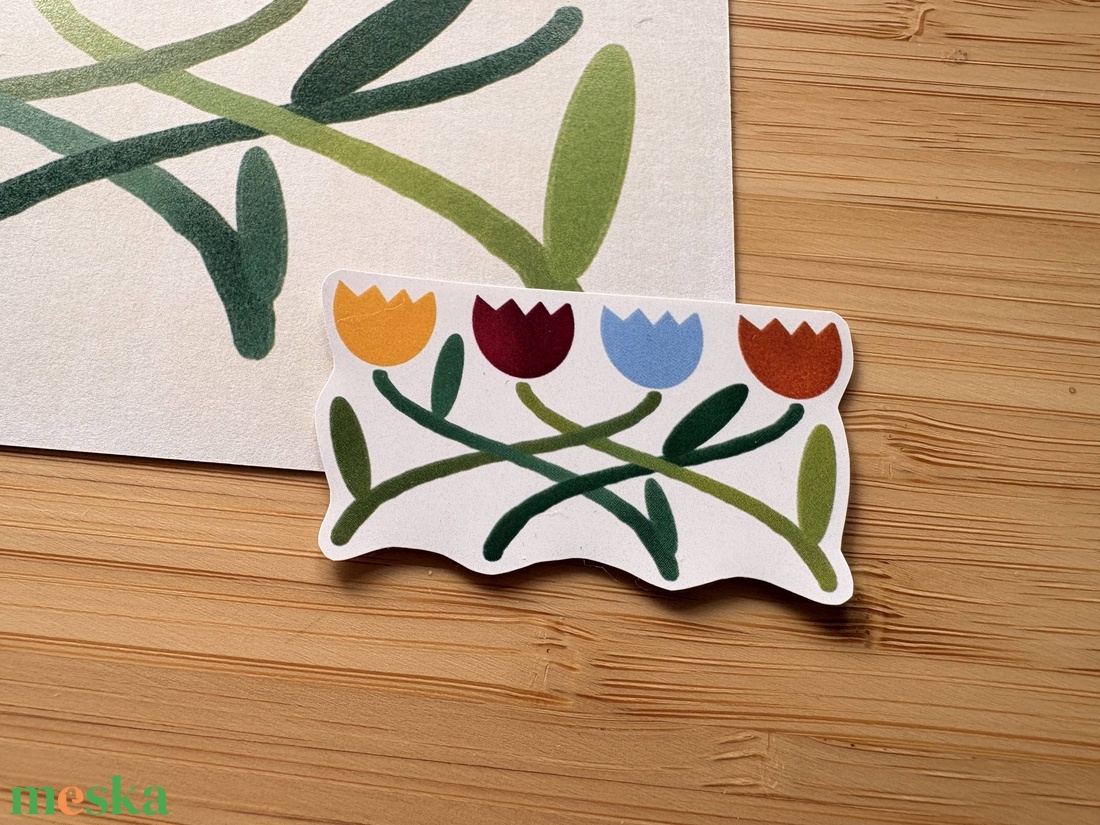 Tulipánok - képeslap, print - otthon & életmód - papír, írószer - ajándékozás kellékei - képeslap, üdvözlőlap - Meska.hu
