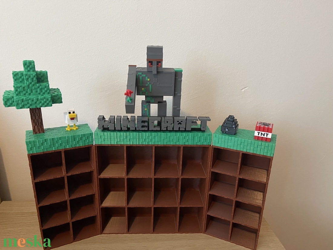 Egyedi Minecraft Kinder Joy figura tároló  - otthon & életmód - tárolás & rendszerezés - doboz - Meska.hu
