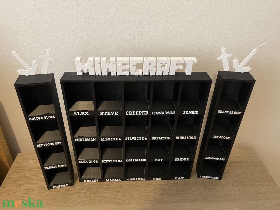 Minecraft kinder joy polc - otthon & életmód - tárolás & rendszerezés - doboz - Meska.hu
