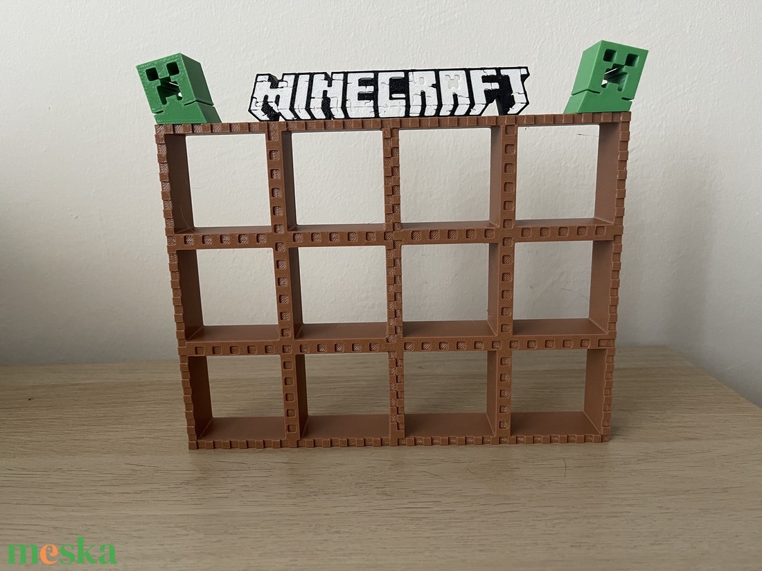 Minecraft polc 12 férőhelyes - otthon & életmód - tárolás & rendszerezés - doboz - Meska.hu