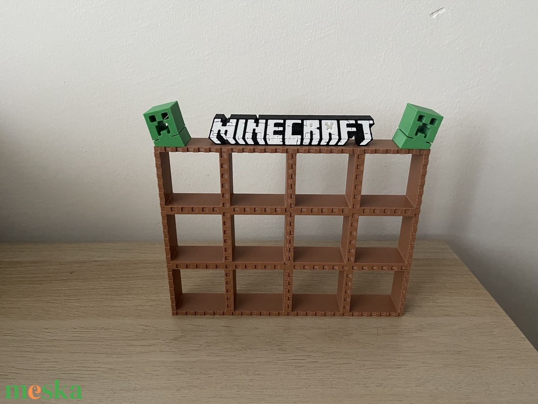 Minecraft polc 12 férőhelyes - otthon & életmód - tárolás & rendszerezés - doboz - Meska.hu