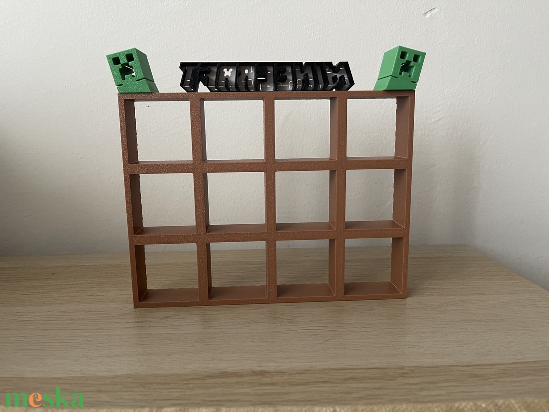 Minecraft polc 12 férőhelyes - otthon & életmód - tárolás & rendszerezés - doboz - Meska.hu