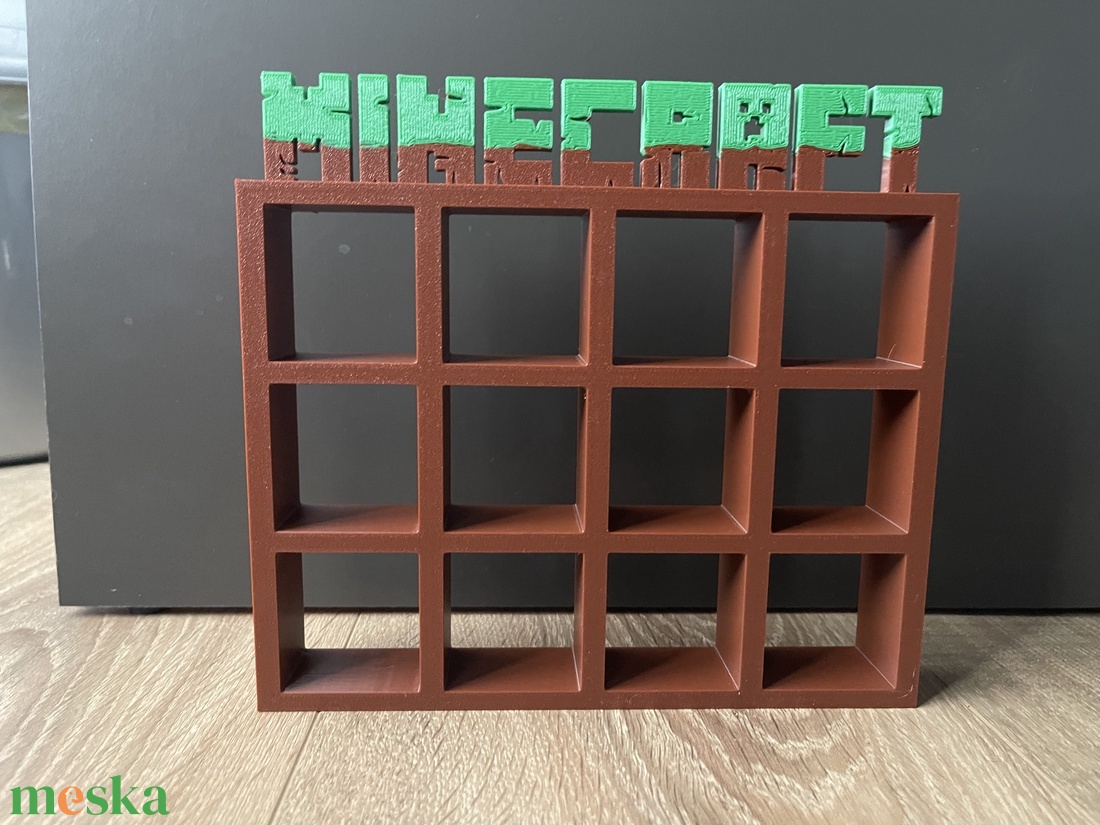 Eladó 12 férőhelyes minecraft polc! - otthon & életmód - dekoráció - asztal és polc dekoráció - díszdoboz - Meska.hu