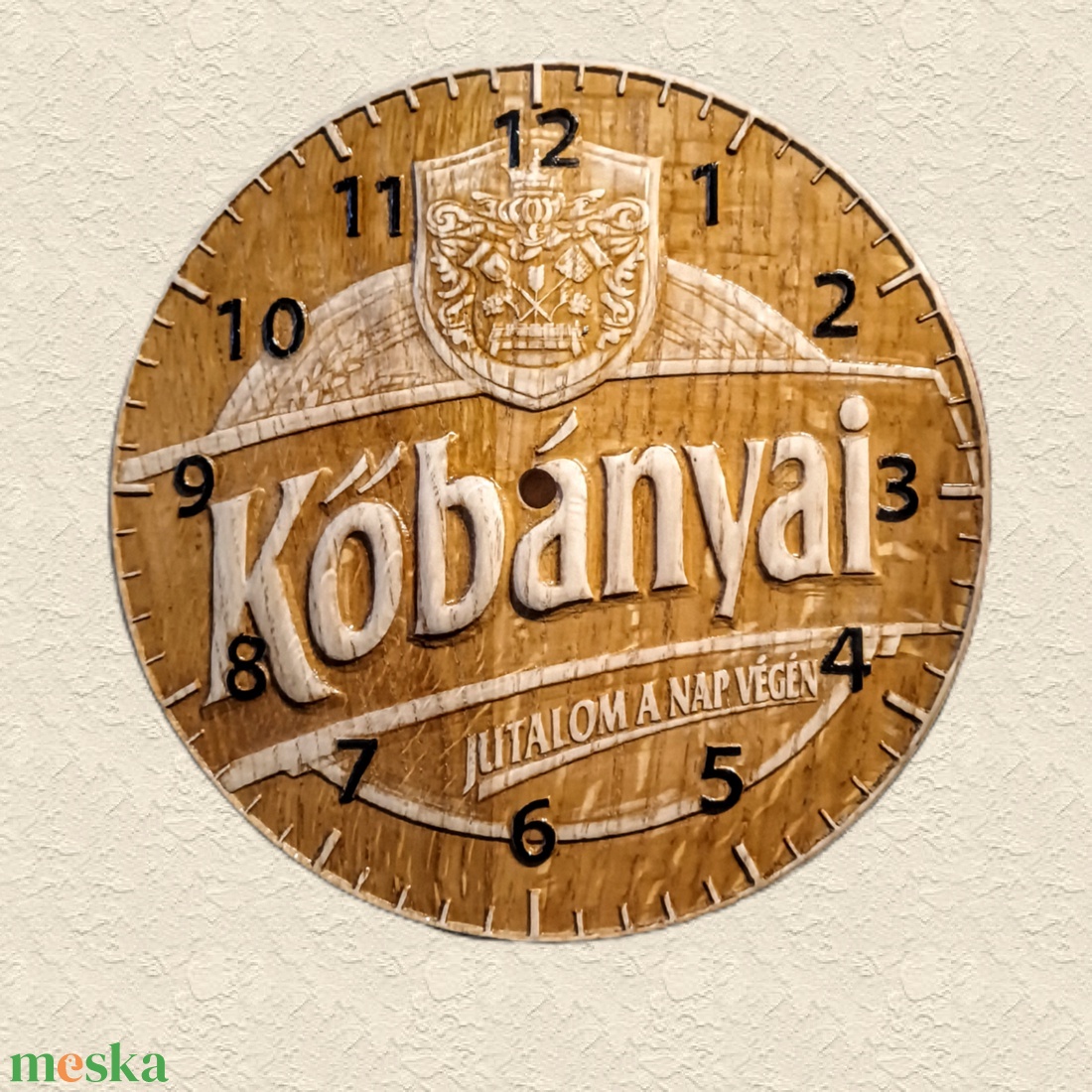 Kőbányai faragott fa 3d falióra - otthon & életmód - dekoráció - fali és függő dekoráció - falióra & óra - Meska.hu