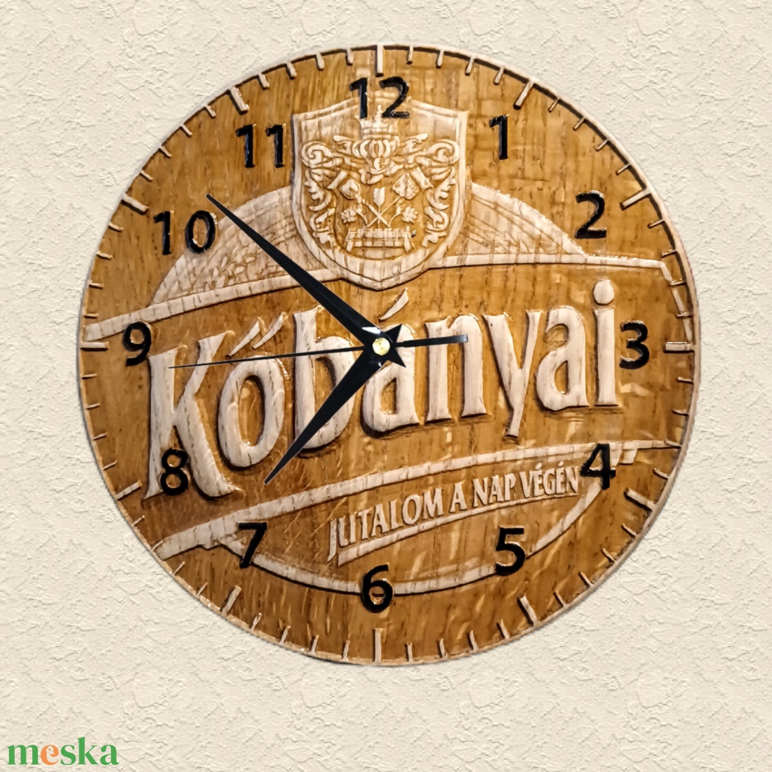 Kőbányai faragott fa 3d falióra - otthon & életmód - dekoráció - fali és függő dekoráció - falióra & óra - Meska.hu