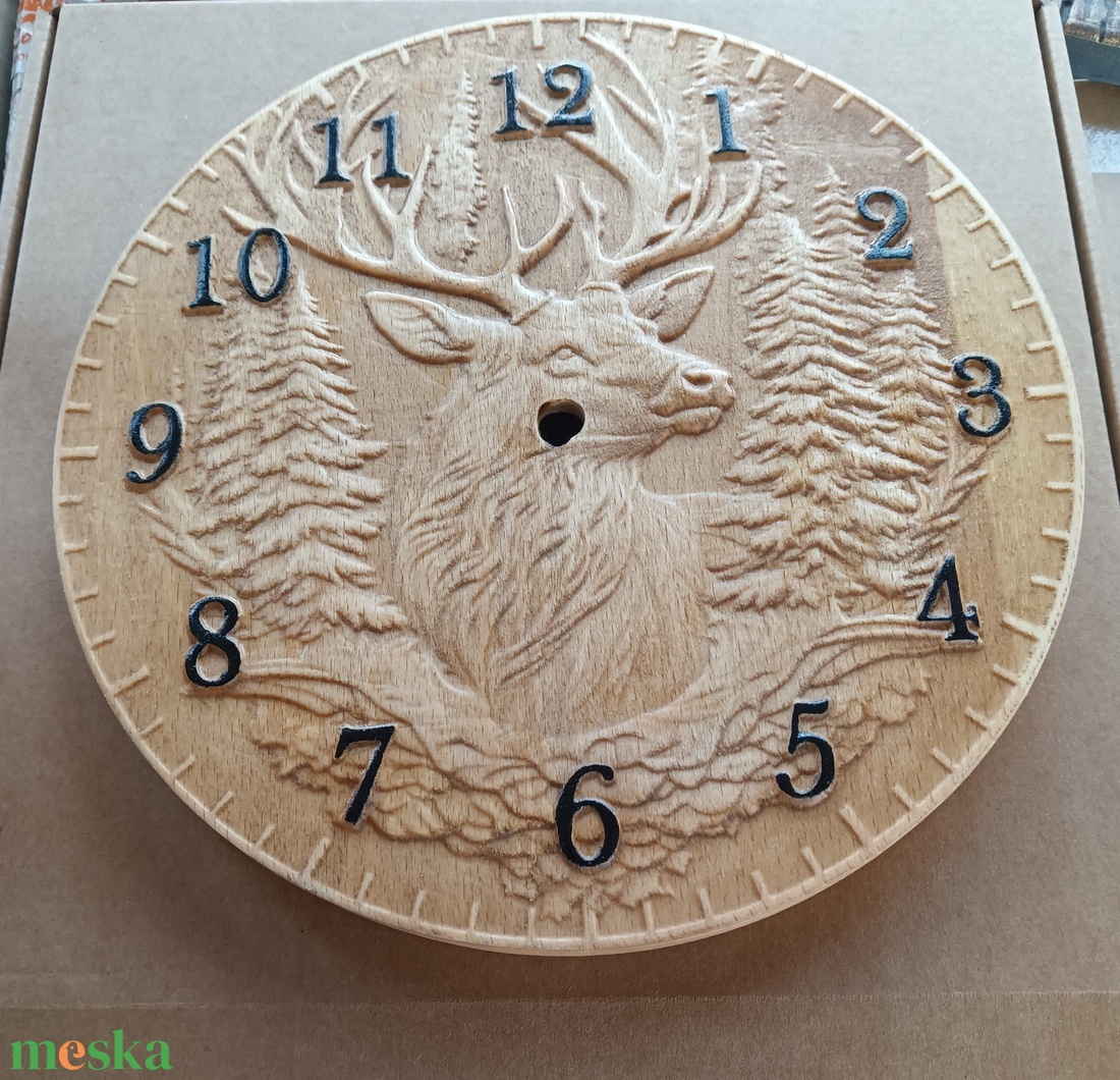 Szarvasos fa 3d falióra - otthon & életmód - dekoráció - fali és függő dekoráció - falióra & óra - Meska.hu