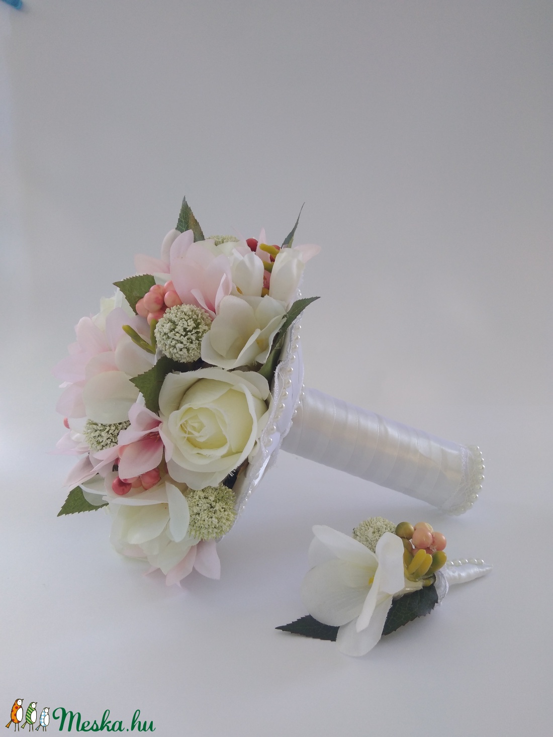 Menyasszonyi csokor, orchidea,rózsa -  - Meska.hu