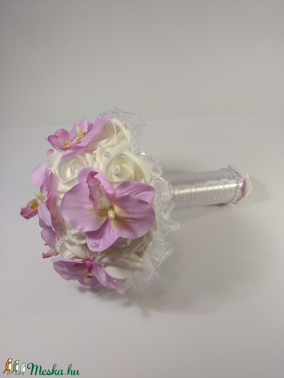 Rózsa, orchidea menyasszonyi csokor -  - Meska.hu