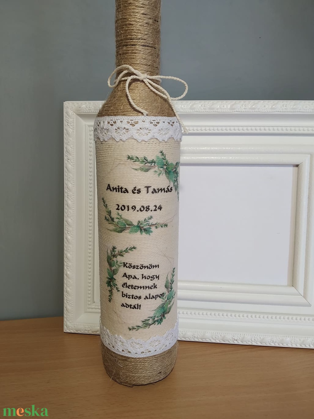 Vintage zsinórozott pálinkás üveg - esküvő - emlék & ajándék - szülőköszöntő ajándék - Meska.hu Vintage zsinórozott pálinkás üveg - esküvő - emlék & ajándék - szülőköszöntő ajándék - Meska.hu