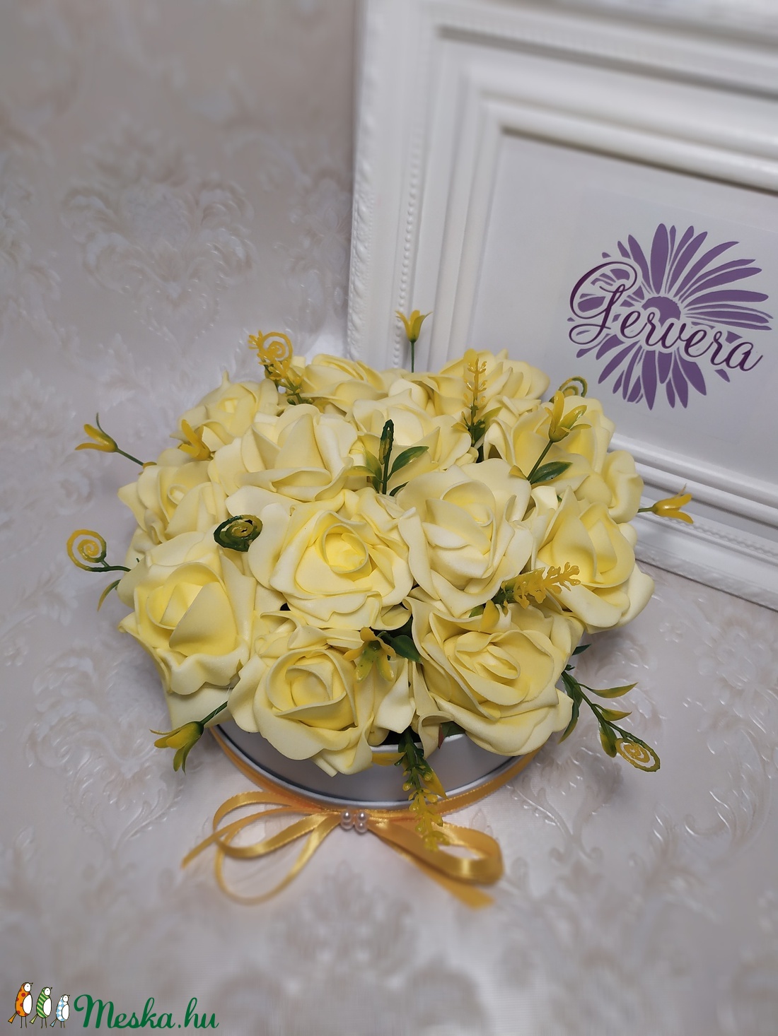Sárga rózsa virágbox -  - Meska.hu
