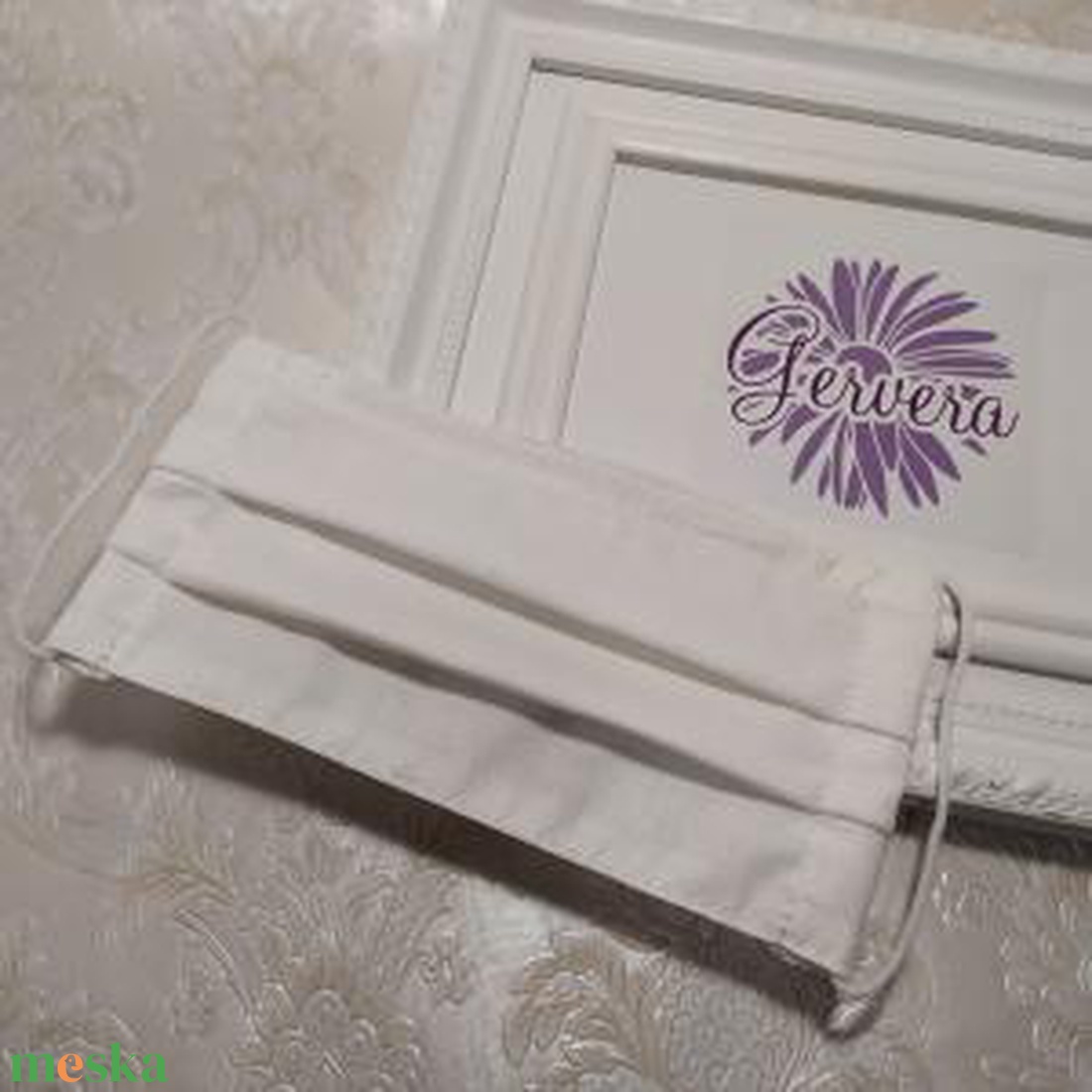 Textil maszk, kétrétegű, fehér - - Meska.hu Textil maszk, kétrétegű, fehér - - Meska.hu