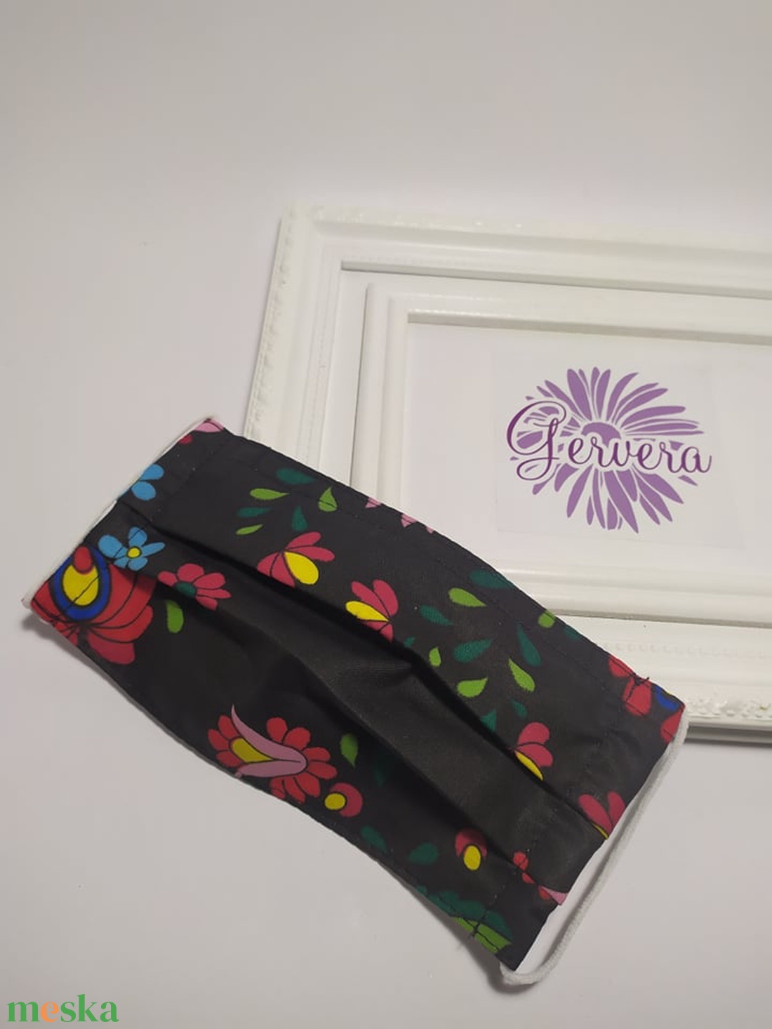 Textil maszk, kétrétegű, virágos -  - Meska.hu