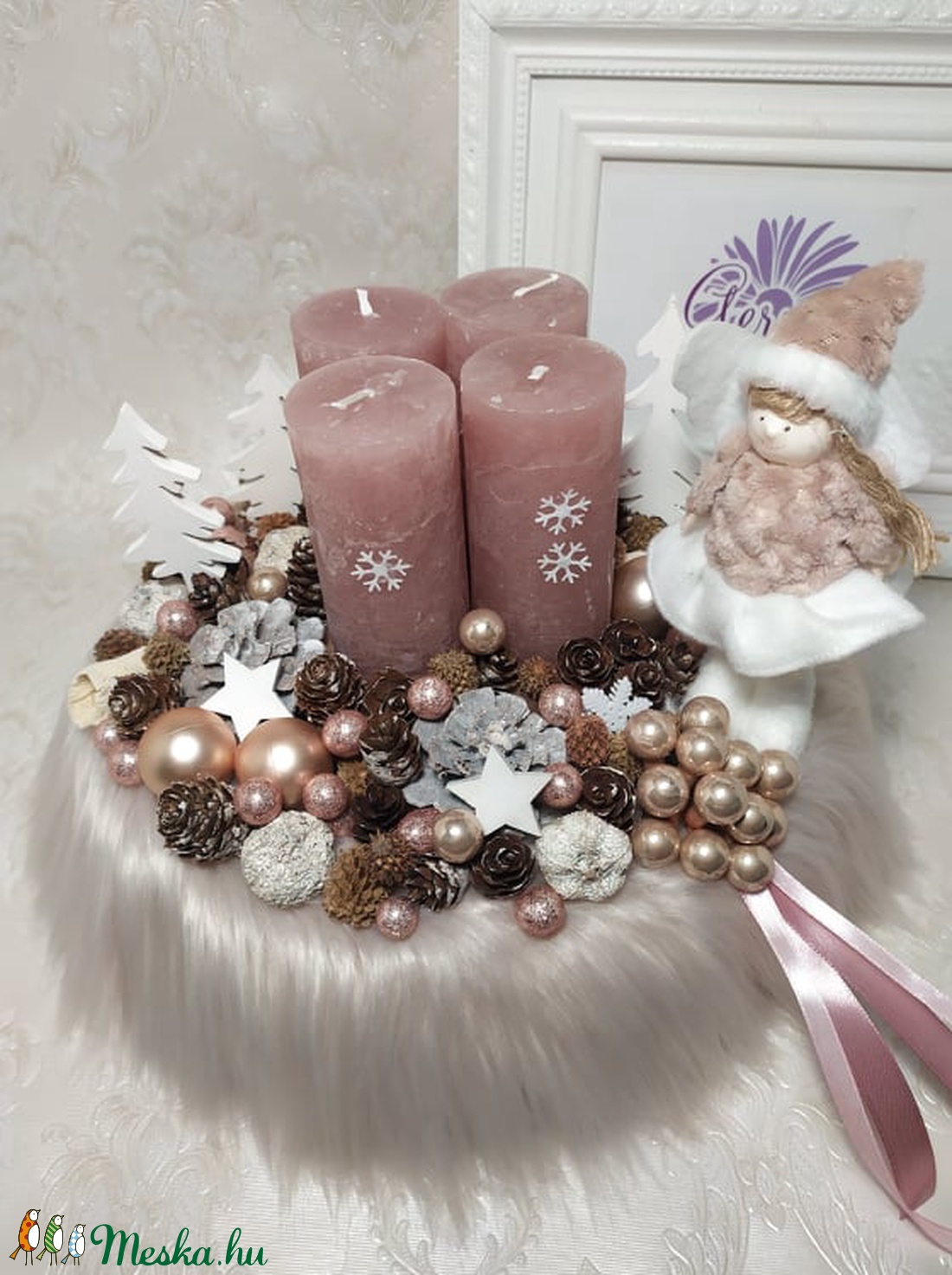 Angyali üzenet adventi koszorú - karácsony - Meska.hu Angyali üzenet adventi koszorú - karácsony - Meska.hu