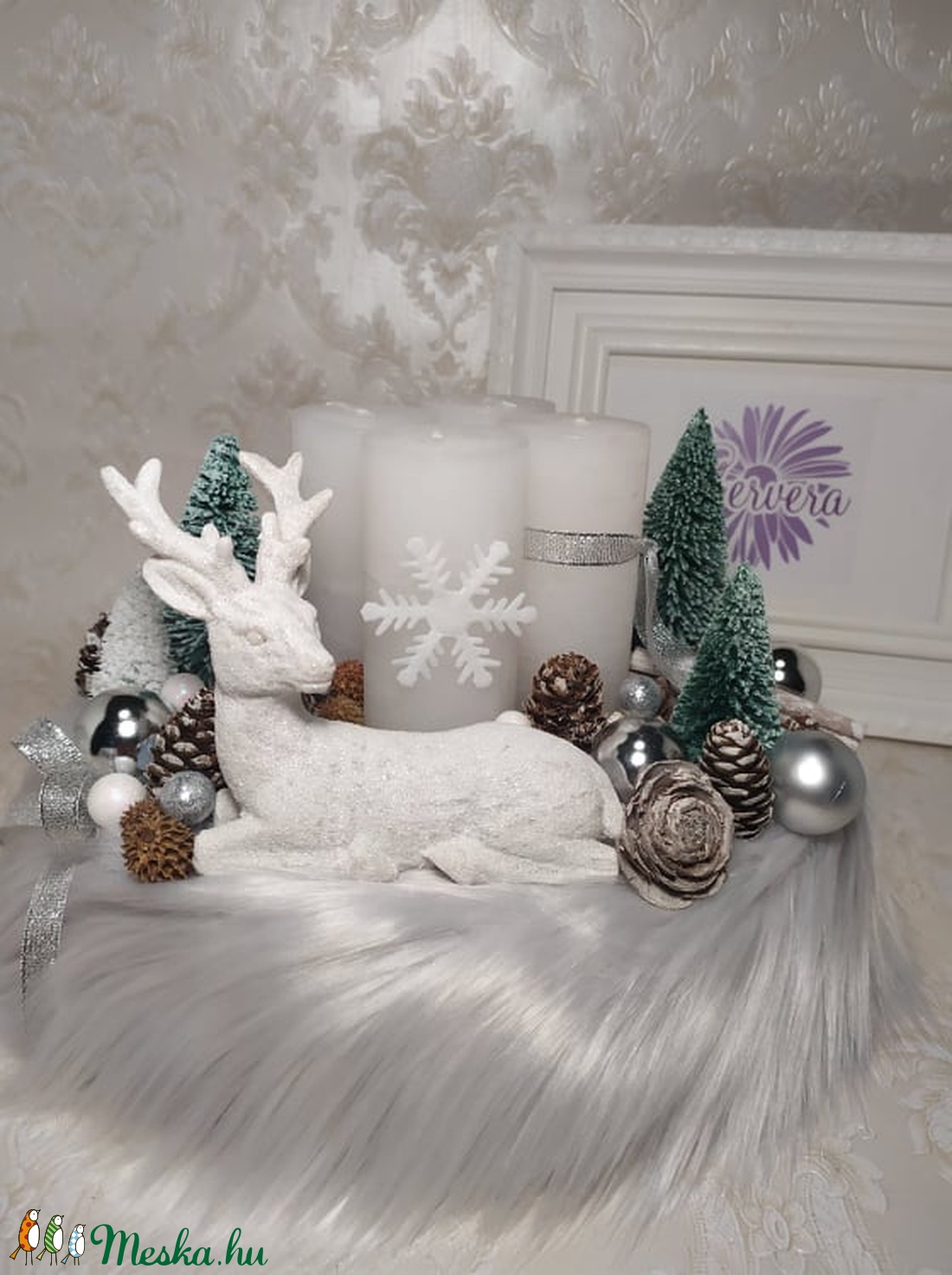 Téli erdő adventi koszorú - karácsony - Meska.hu