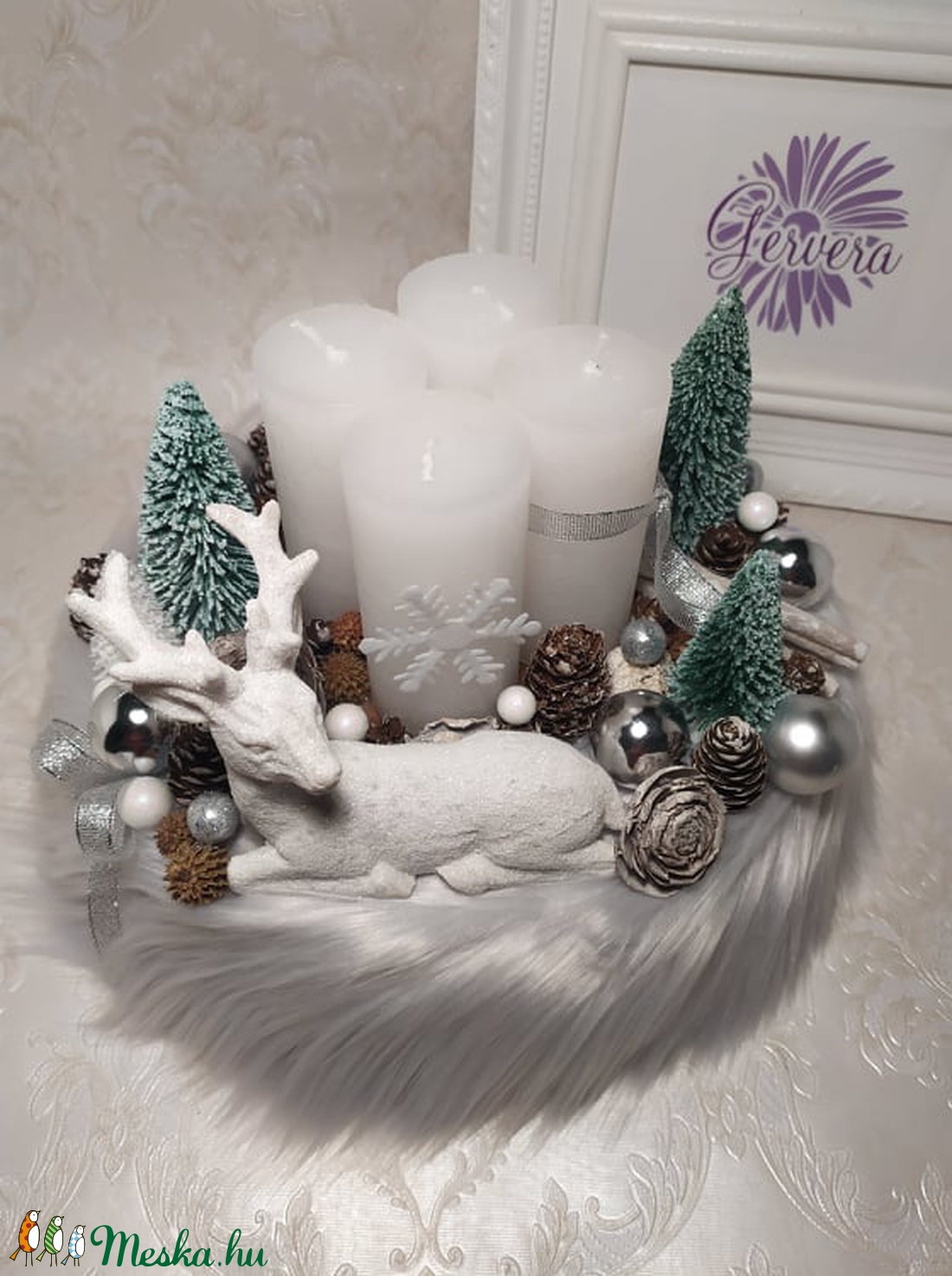 Téli erdő adventi koszorú - karácsony - Meska.hu