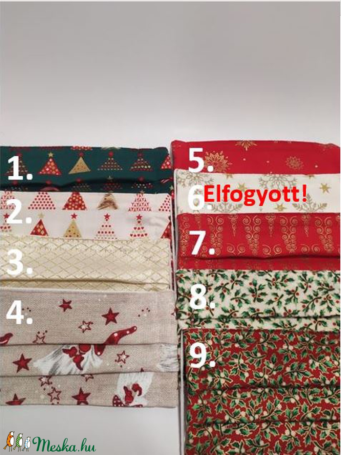 5db karácsonyi textil maszk választható mintával - - Meska.hu 5db karácsonyi textil maszk választható mintával - - Meska.hu