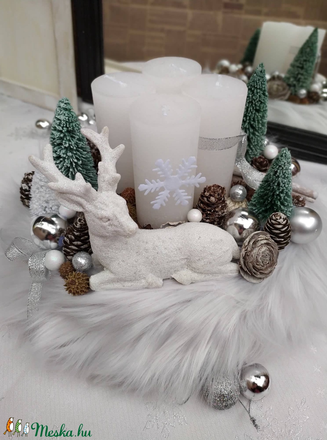 Téli erdő adventi koszorú - karácsony - Meska.hu