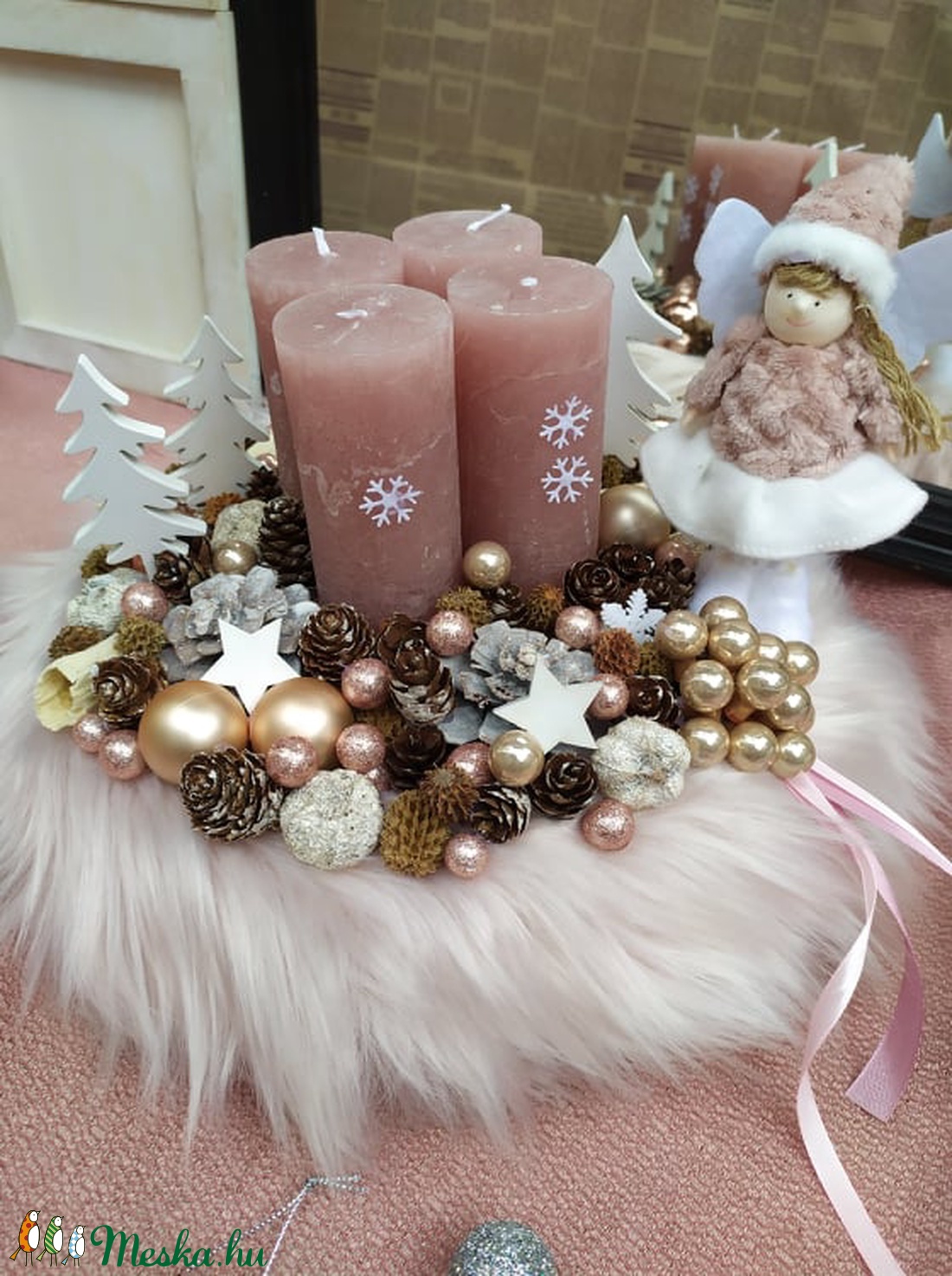Angyali üzenet adventi koszorú - karácsony - Meska.hu Angyali üzenet adventi koszorú - karácsony - Meska.hu