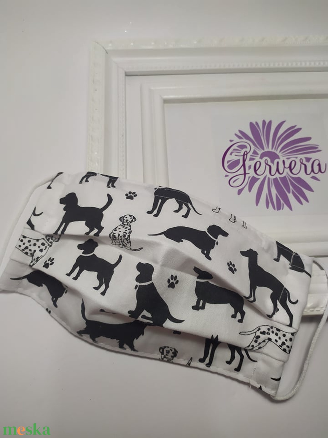 Textil maszk, kétrétegű, kutyáas-fehér - - Meska.hu Textil maszk, kétrétegű, kutyáas-fehér - - Meska.hu