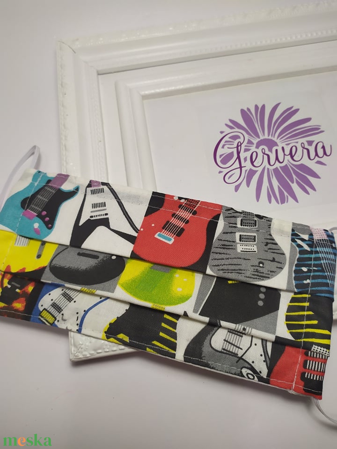 Textil maszk,kétrétegű gitáros -  - Meska.hu