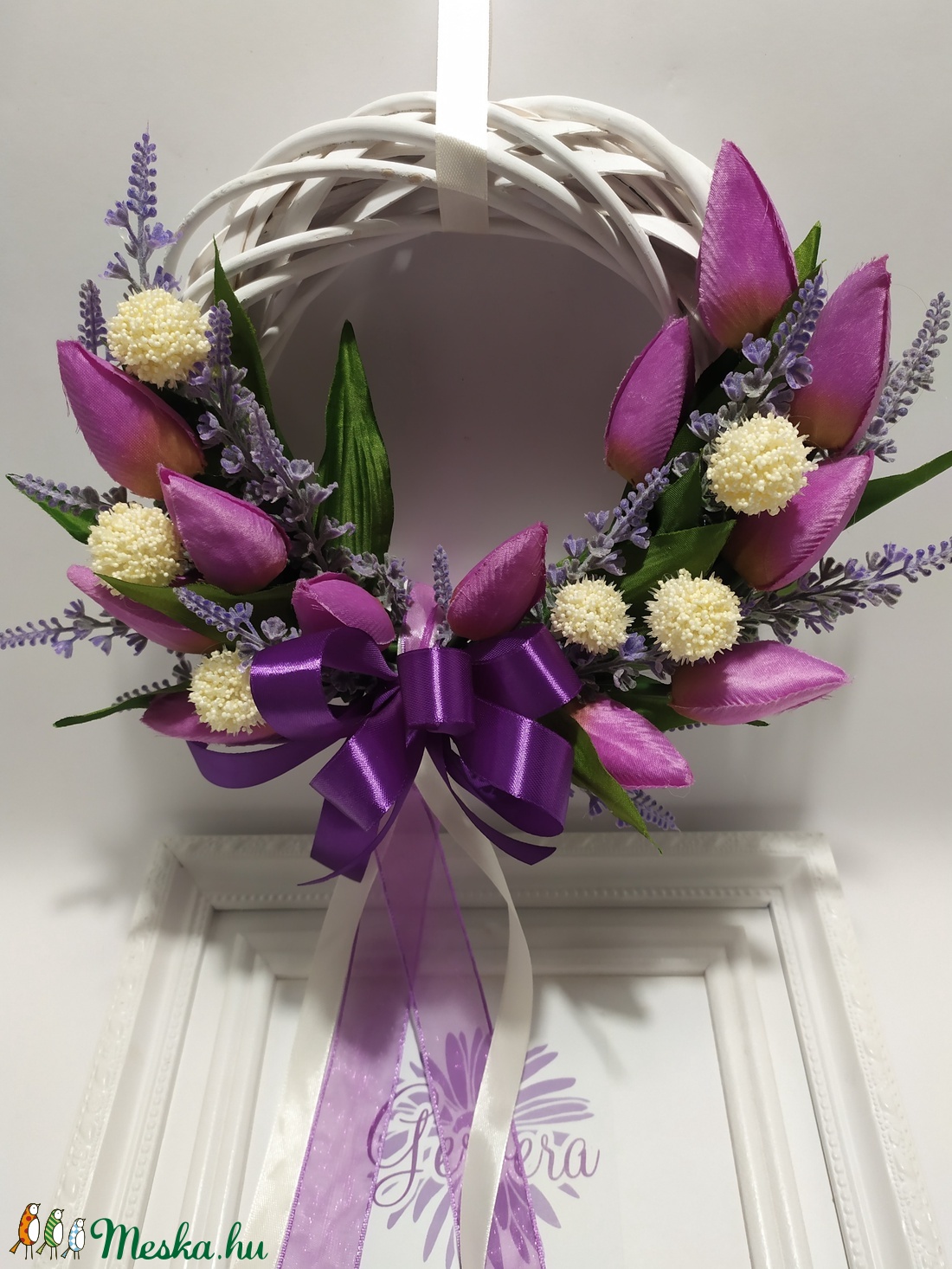 Tulipános tavsz kopogtató - otthon & életmód - dekoráció - Meska.hu