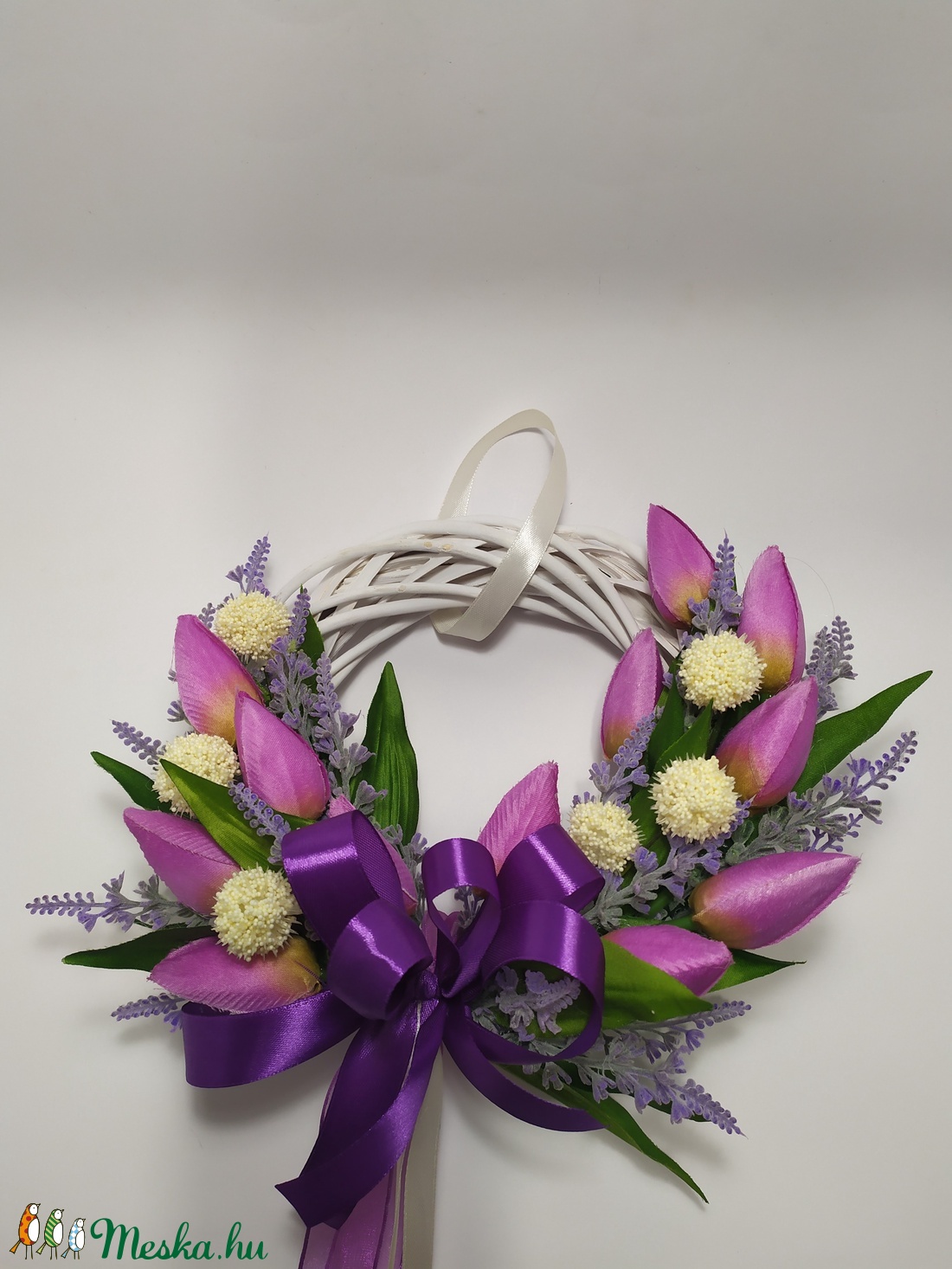 Tulipános tavsz kopogtató - otthon & életmód - dekoráció - Meska.hu