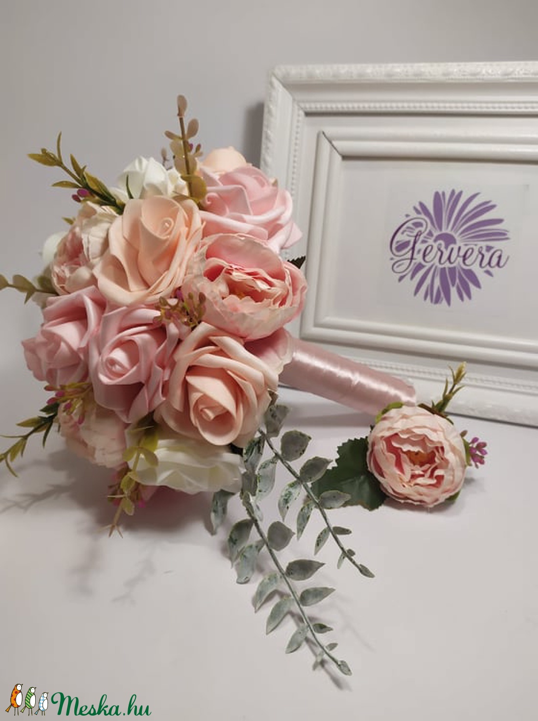 Mini menyasszonyi csokor, koszorúslány csokor - esküvő - menyasszonyi- és dobócsokor - Meska.hu