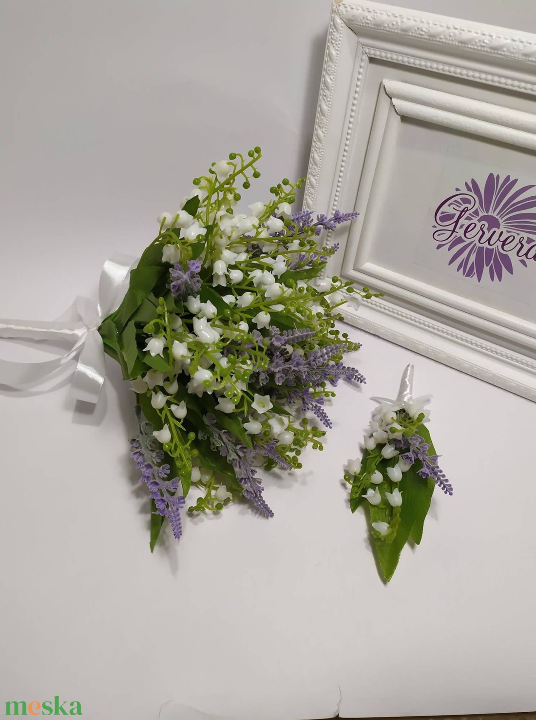 Menyasszonyi csokor, gyöngyvirág és levendula - esküvő - menyasszonyi- és dobócsokor - Meska.hu