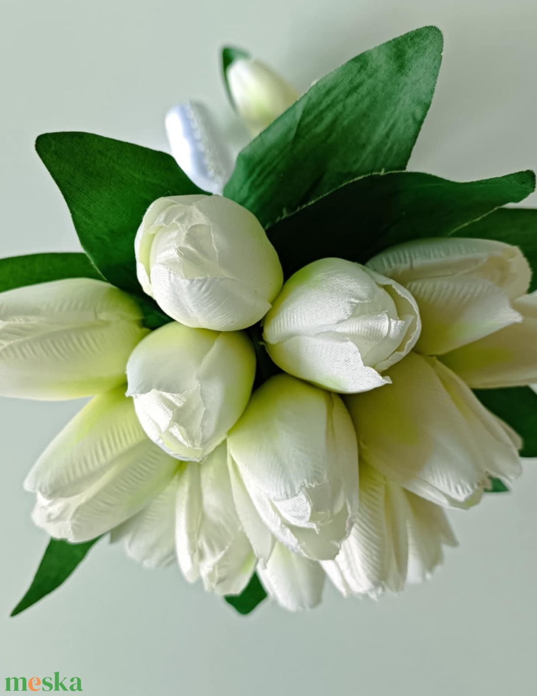 Menyasszonyi csokor, fehér tulipán - esküvő - menyasszonyi- és dobócsokor - Meska.hu