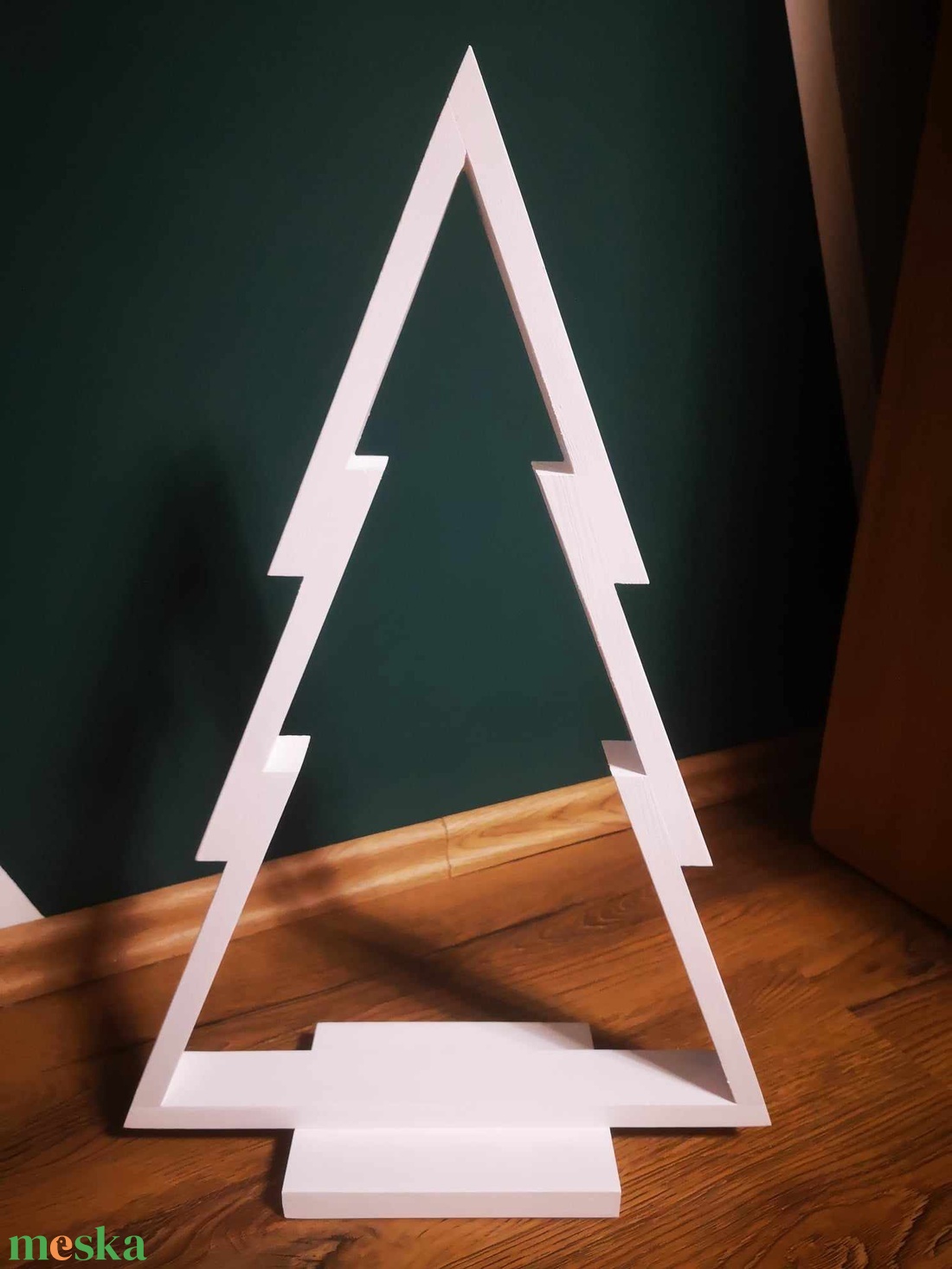 Dekorálható fenyőfa alap, fehérre festett - karácsony - karácsonyi lakásdekoráció - karácsonyi lakásdíszek - Meska.hu