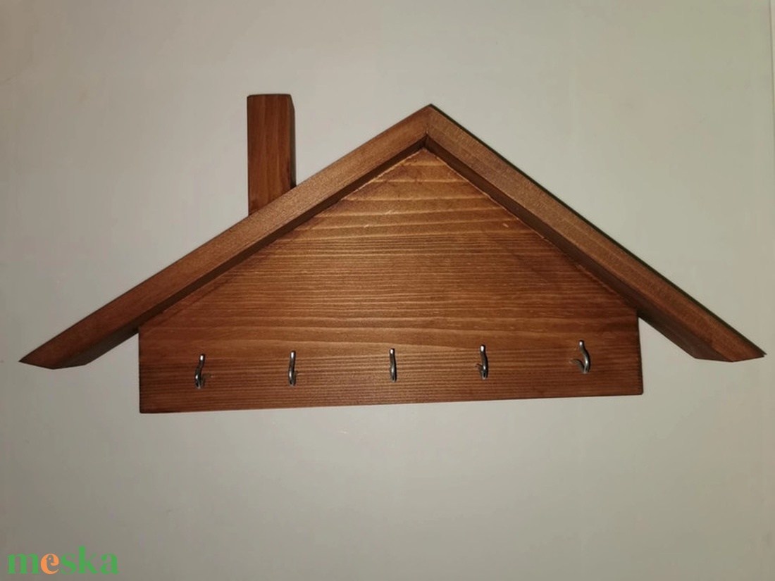 Fa kulcstartó, dió színben - otthon & életmód - dekoráció - fali és függő dekoráció - fali kulcstartó - Meska.hu