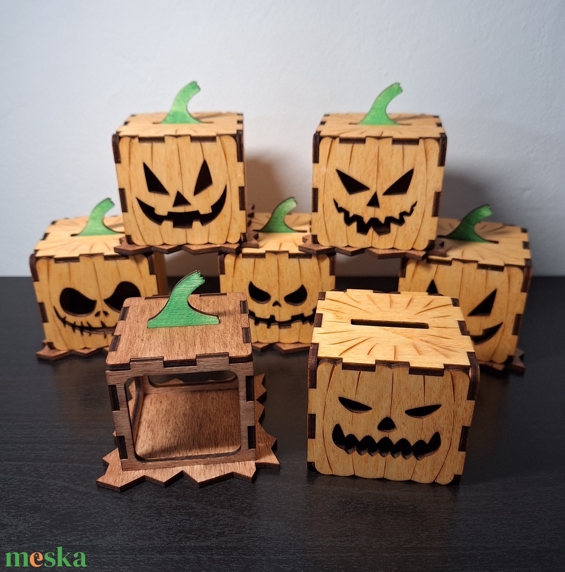 Halloween-i mécsestartós töklámpás - otthon & életmód - dekoráció - halloween - halloweeni tök és lámpás - Meska.hu