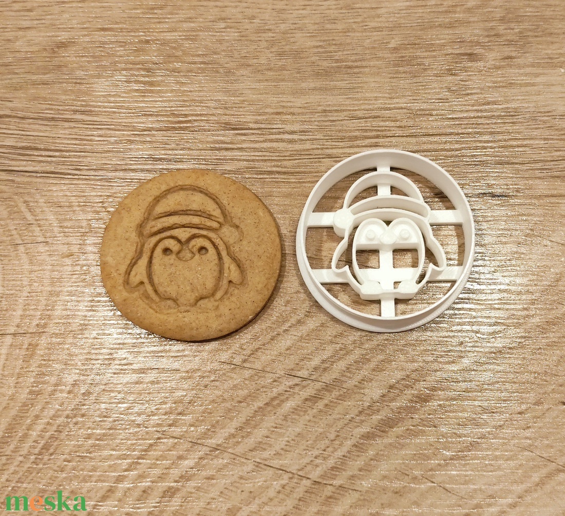 Karácsonyi pingvin keksz, süti. sütemény kiszúró forma - otthon & életmód - konyhafelszerelés, tálalás - sütés, főzés - sütikiszúró - Meska.hu