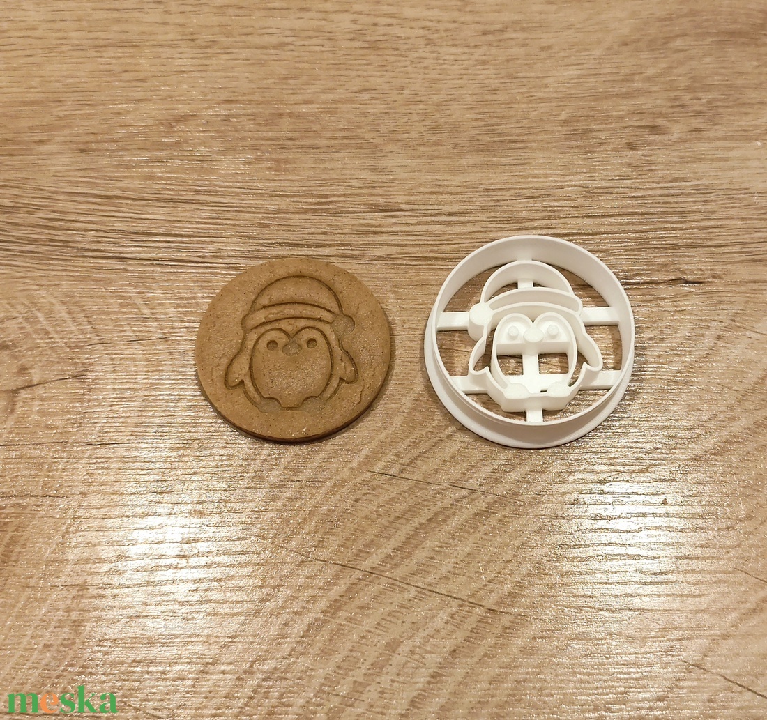 Karácsonyi pingvin keksz, süti. sütemény kiszúró forma - otthon & életmód - konyhafelszerelés, tálalás - sütés, főzés - sütikiszúró - Meska.hu