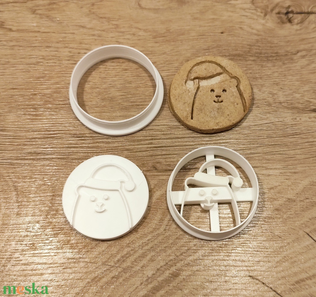 Karácsonyi macis keksz, süti. sütemény kiszúró forma - otthon & életmód - konyhafelszerelés, tálalás - sütés, főzés - sütikiszúró - Meska.hu
