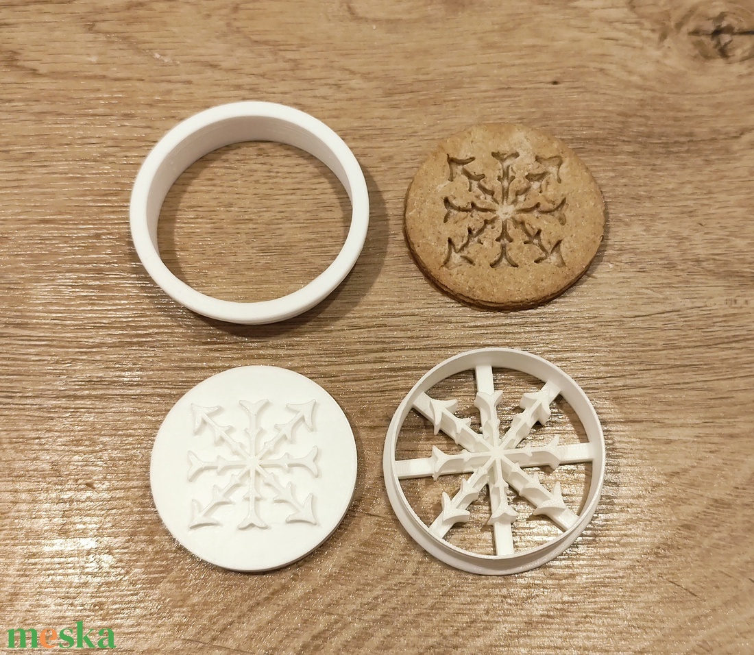 Karácsonyi hópihés keksz, süti. sütemény kiszúró forma - otthon & életmód - konyhafelszerelés, tálalás - sütés, főzés - sütikiszúró - Meska.hu