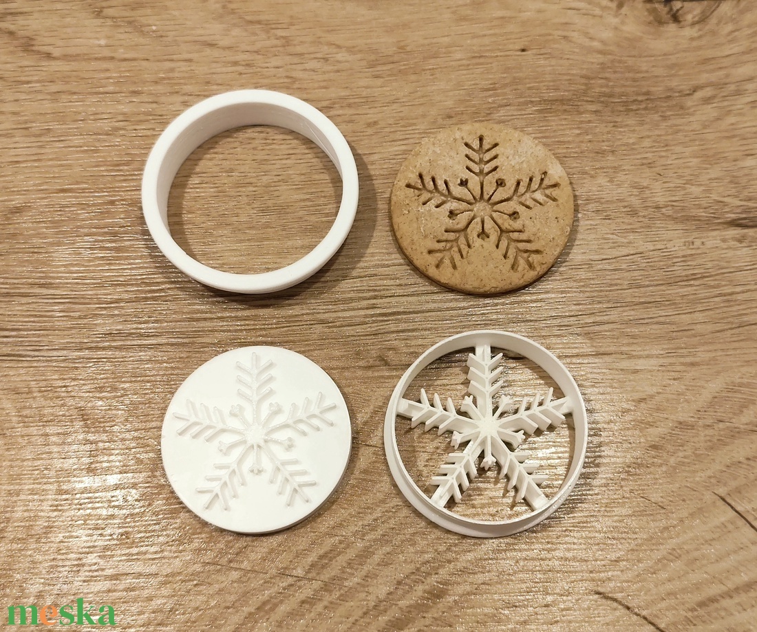 Karácsonyi hópihés (ötágú) keksz, süti. sütemény kiszúró forma - otthon & életmód - konyhafelszerelés, tálalás - sütés, főzés - sütikiszúró - Meska.hu