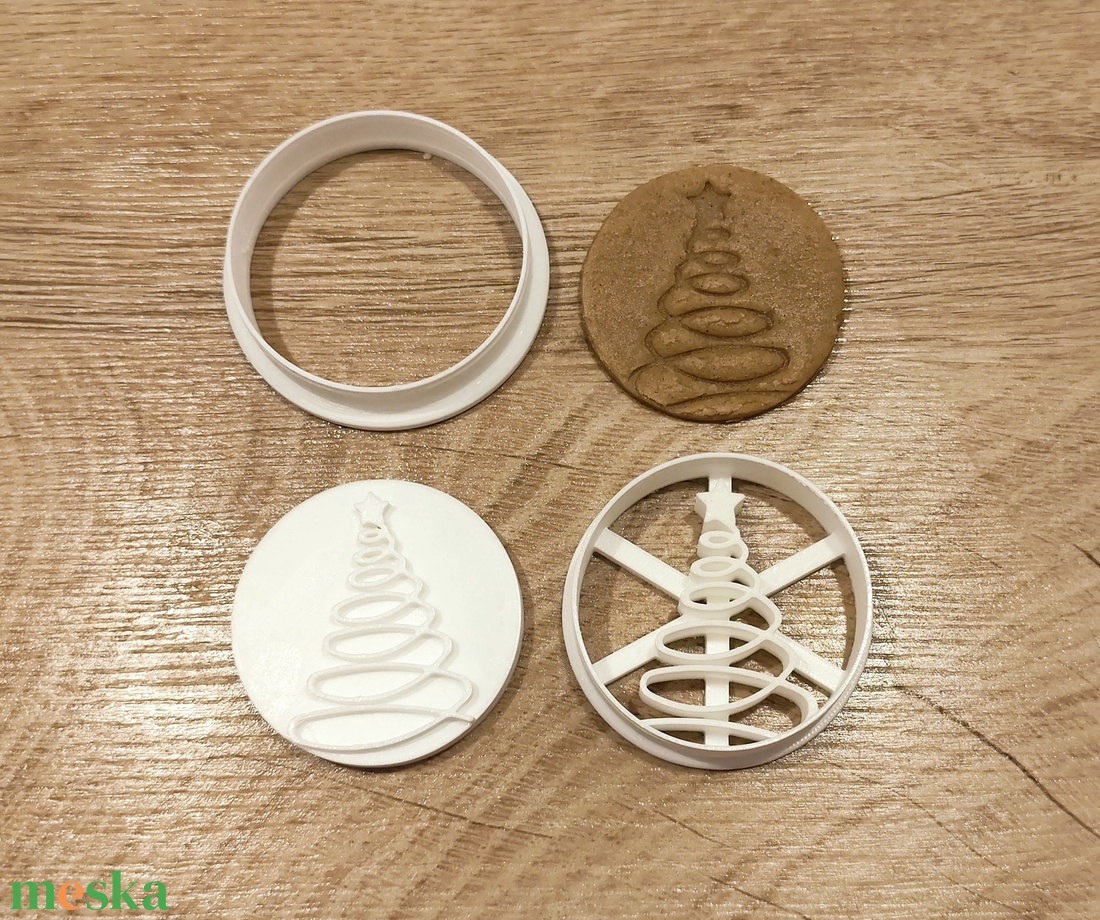 Karácsonyfás keksz, süti. sütemény kiszúró forma - otthon & életmód - konyhafelszerelés, tálalás - sütés, főzés - sütikiszúró - Meska.hu
