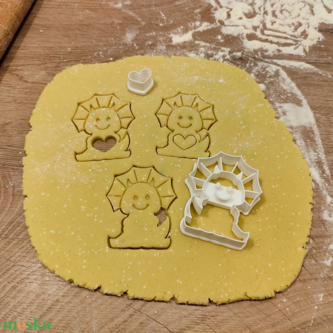 Szerelmes dino keksz-, mézeskalács-, süti kiszúró szett  - otthon & életmód - konyhafelszerelés, tálalás - sütés, főzés - sütikiszúró - Meska.hu